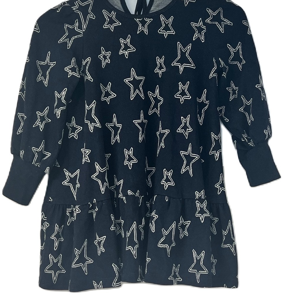 Piccola Luds Girls Navy Star Dress - Size 8 - Lightweight Everyday Casual